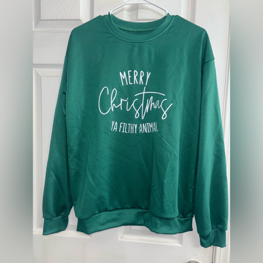 Dark Green Christmas Sweatshirt NIP